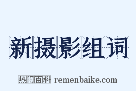 新摄影组词是什么意思的图片